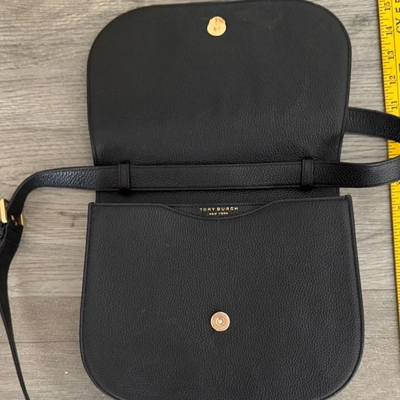 Tory Burch Black and Gold Crossbody Bag - Picture 7 of 8